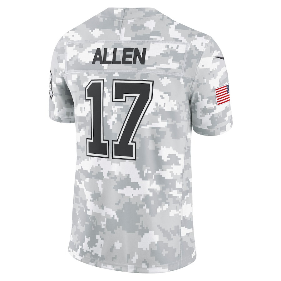 Josh Allen 17 Buffalo Bills 2024 Salute to Service Limited Men Jersey - Arctic Camo JS1212 Saliibo - Image 3