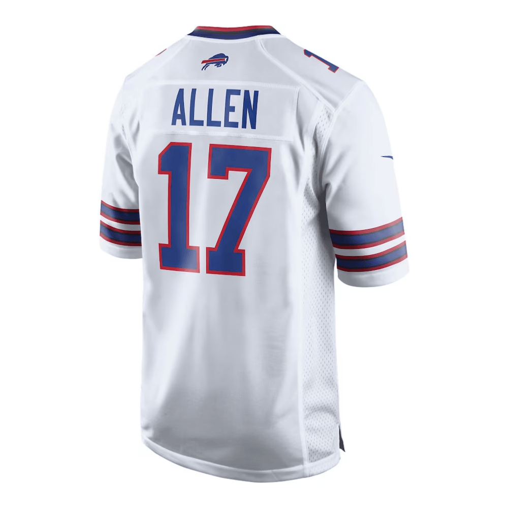 Josh Allen 17 Buffalo Bills 2025 Pro Bowl Patch Game Men Jersey - White JS2884 Saliibo - Image 3