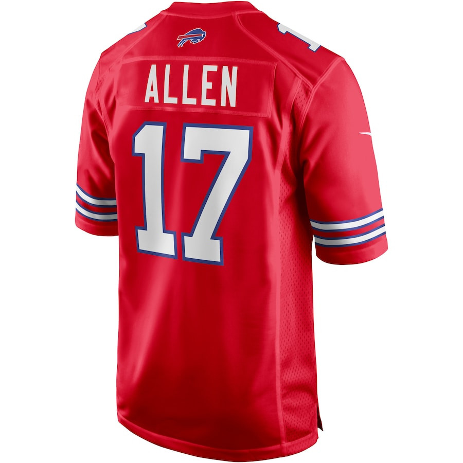 Josh Allen 17 Buffalo Bills Alternate Game Player Men Jersey - Red JS8549 Saliibo - Image 3