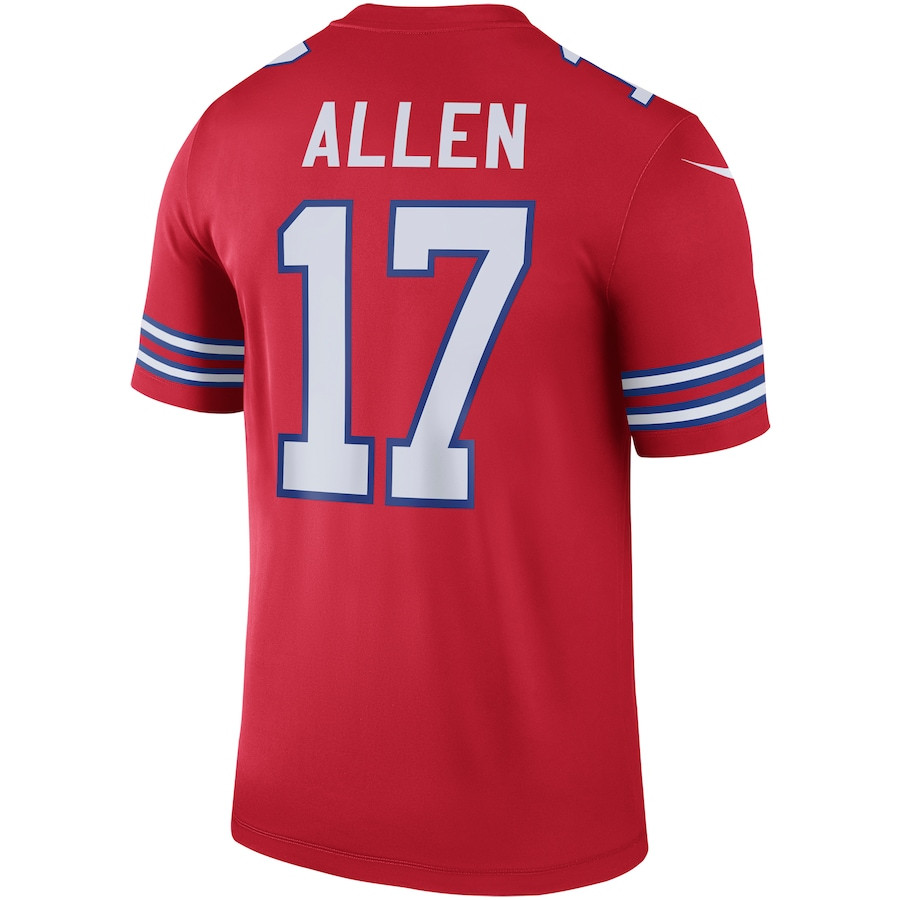 Josh Allen 17 Buffalo Bills Men Color Rush Legend Jersey - Red JS3462 Saliibo - Image 3