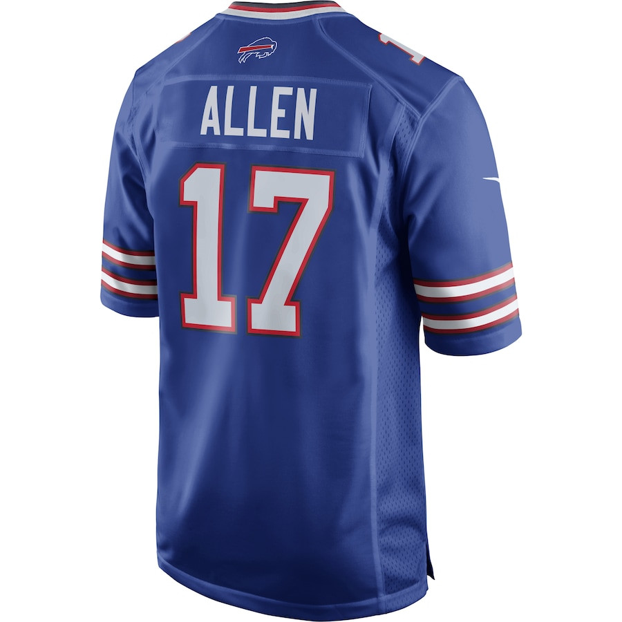 Josh Allen 17 Buffalo Bills Team Game Player Men Jersey - Royal JS6617 Saliibo - Image 3