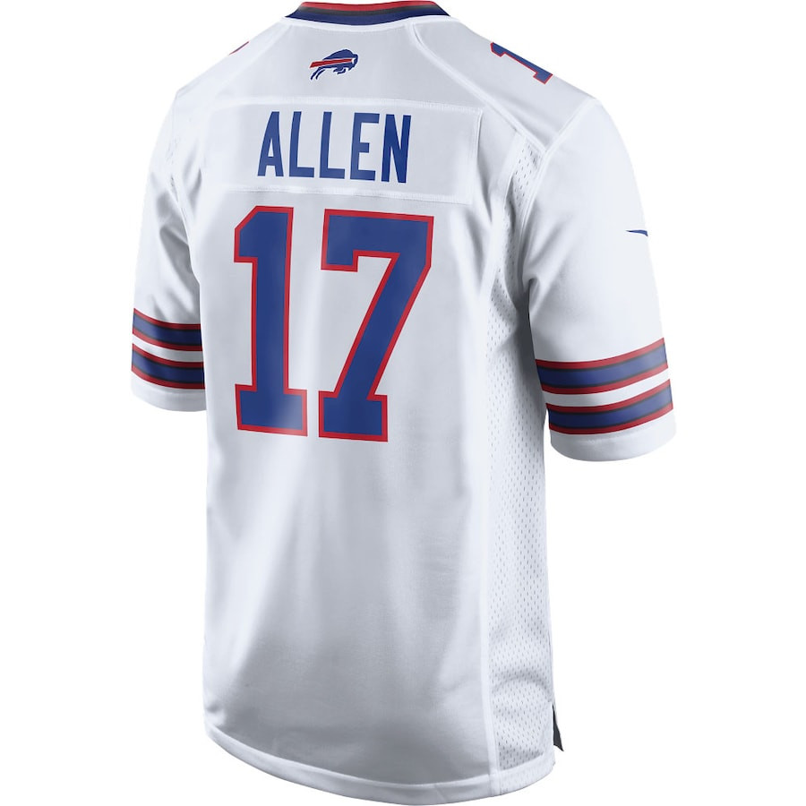 Josh Allen 17 Buffalo Bills Team Game Player Men Jersey - White JS2755 Saliibo - Image 3