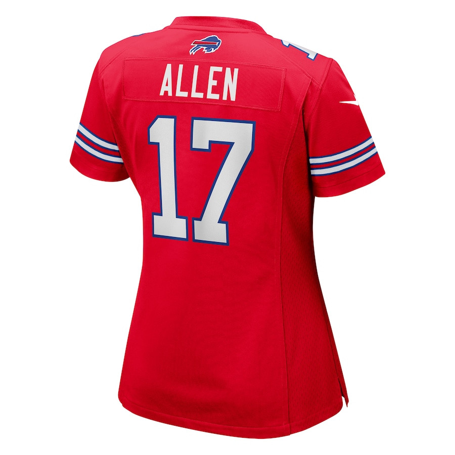Josh Allen 17 Buffalo Bills Women Game Jersey - Red JS6969 Saliibo - Image 3