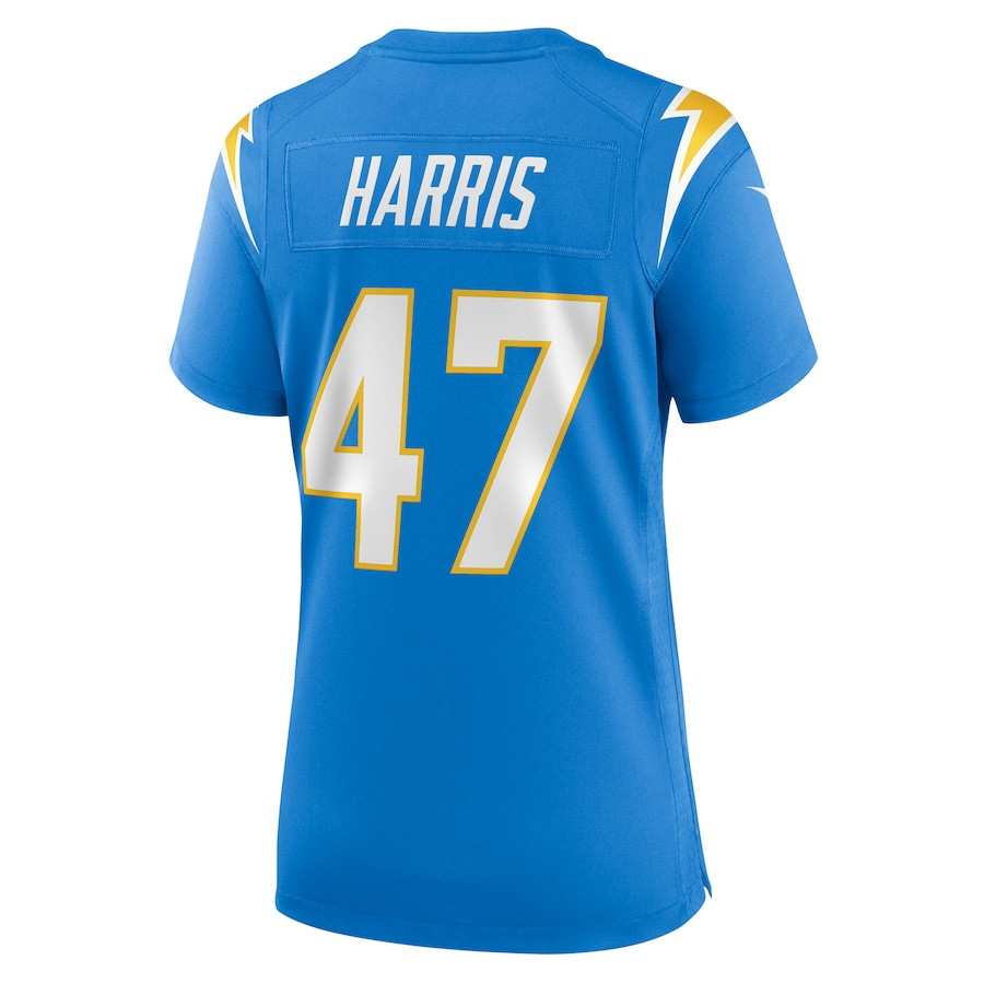 Josh Harris 47 Los Angeles Chargers Women Game Jersey - Powder Blue JS1246 Saliibo - Image 3