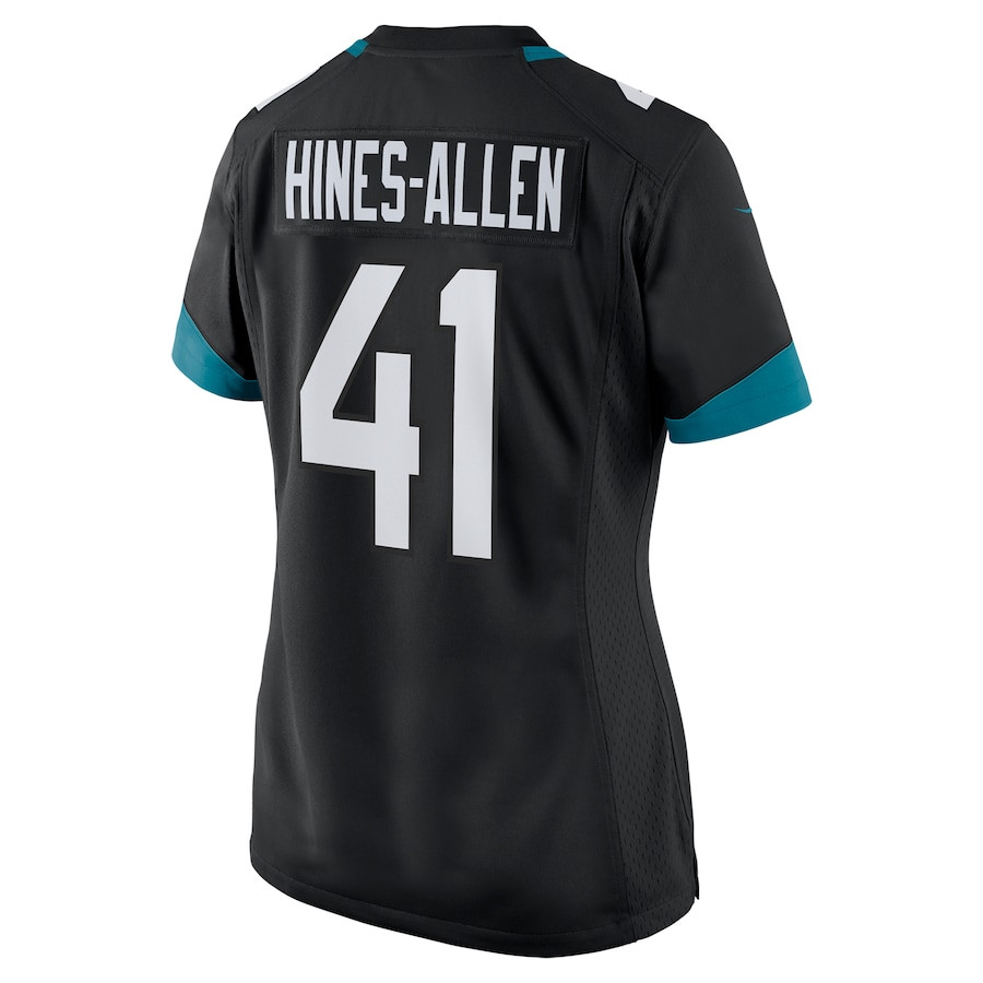 Josh Hines-Allen 41 Jacksonville Jaguars Women's Alternate Player Game Jersey - Black JS3784 Saliibo - Image 3