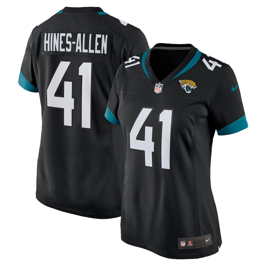 Josh Hines-Allen 41 Jacksonville Jaguars Women's Alternate Player Game Jersey - Black JS3784 Saliibo