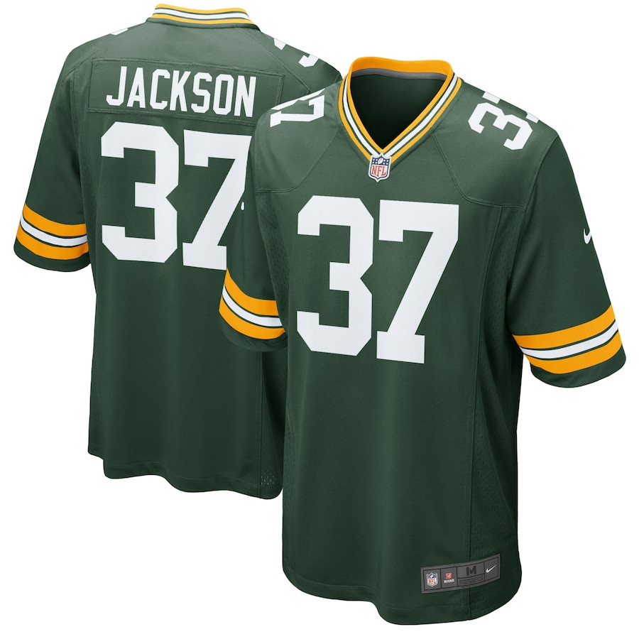 Josh Jackson 37 Green Bay Packers Men Game Jersey - Green JS9254 Saliibo