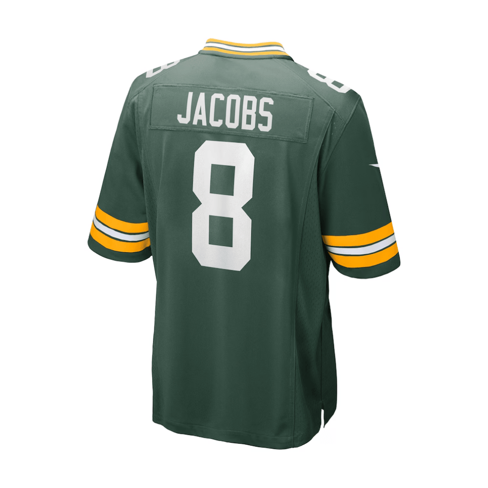 Josh Jacobs 8 Green Bay Packers 2025 Pro Bowl Patch Game Men Jersey - Green JS1818 Saliibo - Image 3