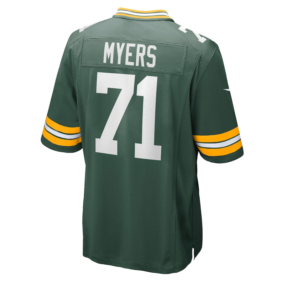 Josh Myers 71 Green Bay Packers Men Game Jersey - Green JS3778 Saliibo - Image 3