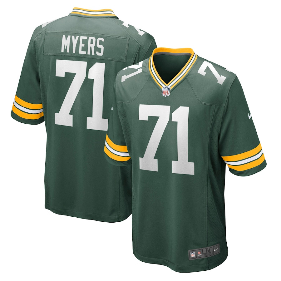 Josh Myers 71 Green Bay Packers Men Game Jersey - Green JS3778 Saliibo
