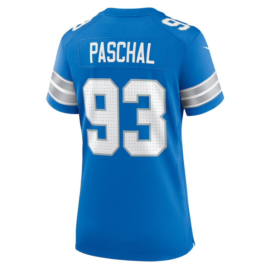 Josh Paschal 93 Detroit Lions Women's Team Game Jersey - Blue JS6426 Saliibo - Image 3