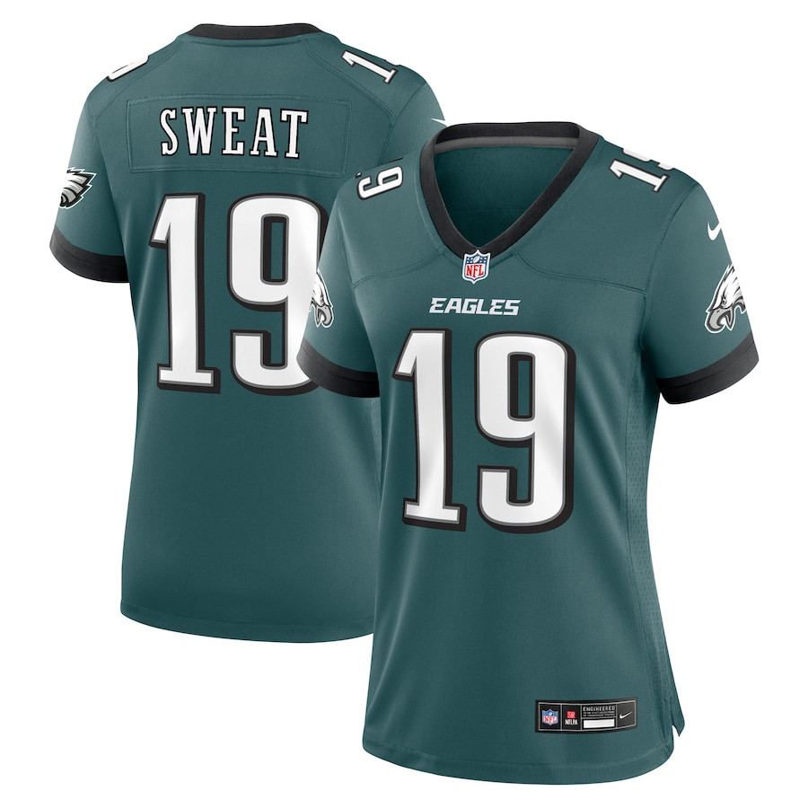 Josh Sweat 19 Philadelphia Eagles Women's Team Game Jersey - Midnight Green JS5732 Saliibo