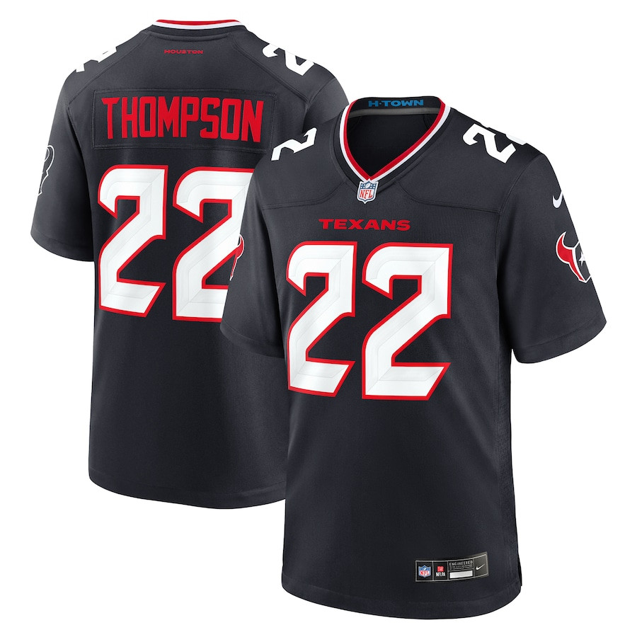 Josh Thompson 22 Houston Texans Team Game Men Jersey - Navy JS3297 Saliibo