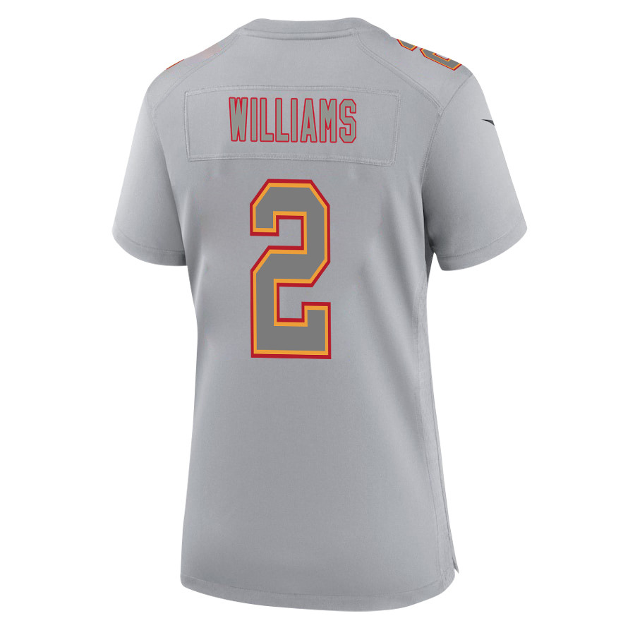Joshua Williams 2 Kansas City Chiefs Super Bowl LVIII Champions 4X Atmosphere Fashion Game Women Jersey - Gray JS2851 Saliibo - Image 3