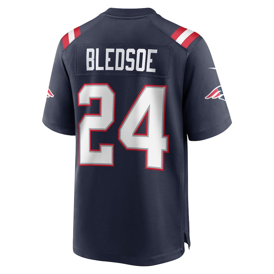 Joshuah Bledsoe 24 New England Patriots Men Game Jersey - Navy JS2154 Saliibo - Image 3