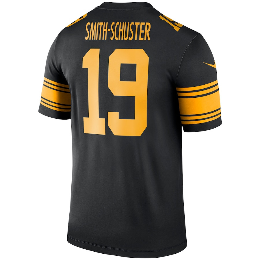JuJu Smith-Schuster 19 Pittsburgh Steelers Men Color Rush Legend Jersey - Black JS9648 Saliibo - Image 3
