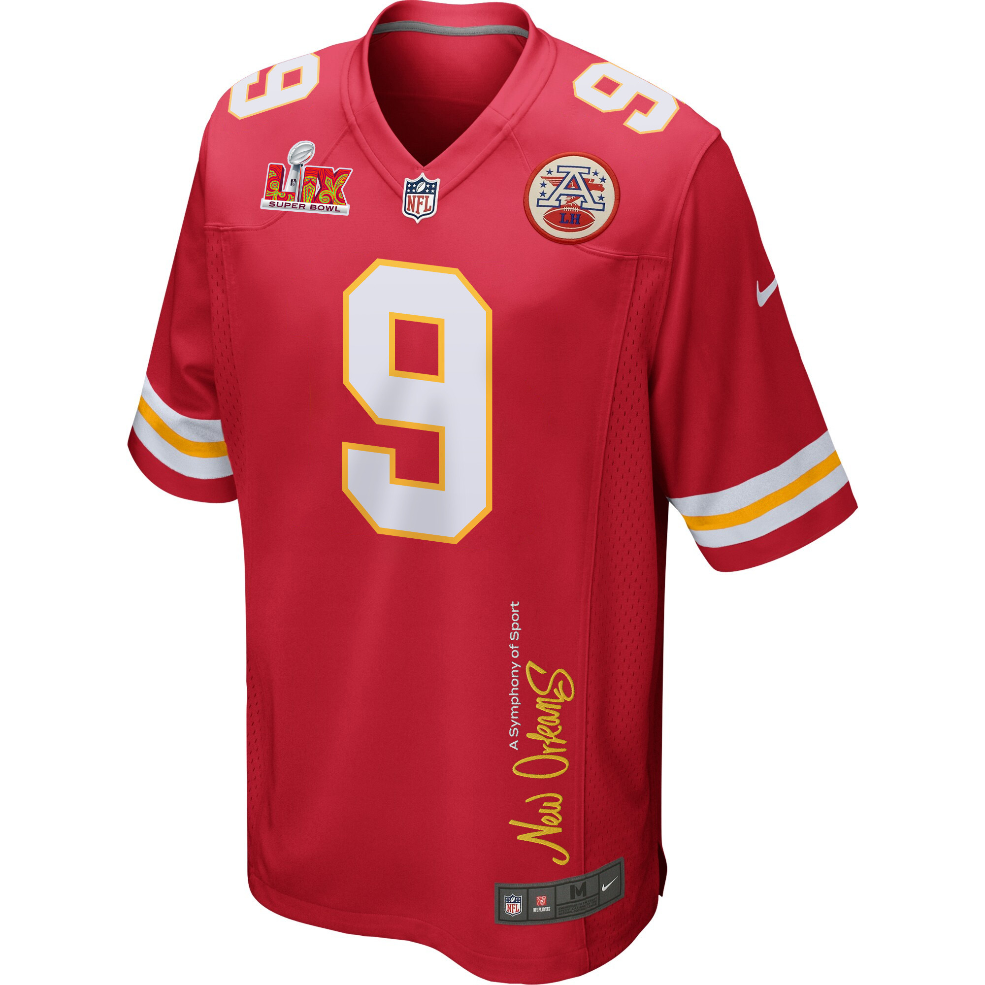 JuJu Smith-Schuster 9 Kansas City Chiefs Super Bowl LIX 'New Orleans - A Symphony of Sport' EMBROIDERED Game Men Jersey - Red JS7025 Saliibo - Image 3