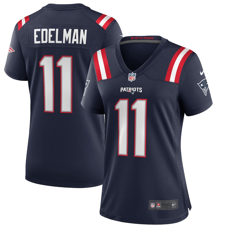 Julian Edelman 11 New England Patriots Women Game Jersey - Navy JS3739 Saliibo