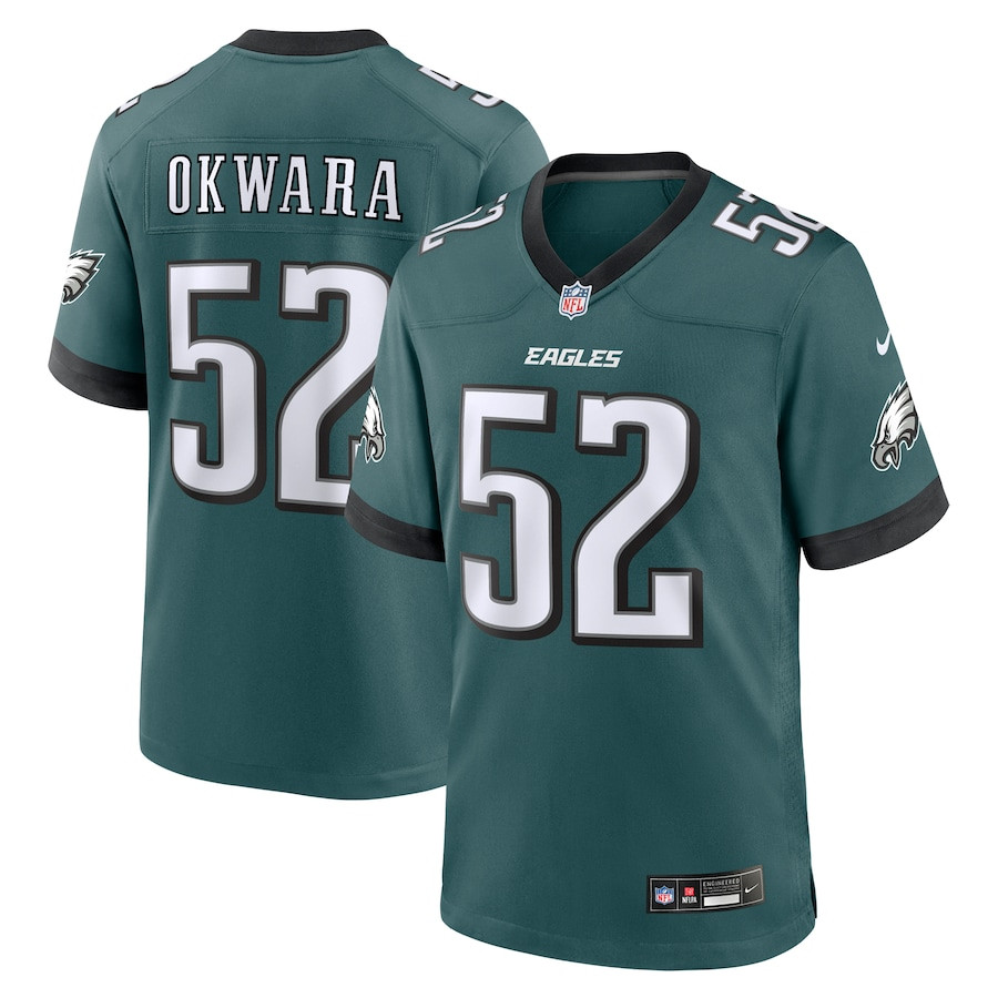 Julian Okwara 52 Philadelphia Eagles Game Men Jersey - Midnight Green JS9096 Saliibo