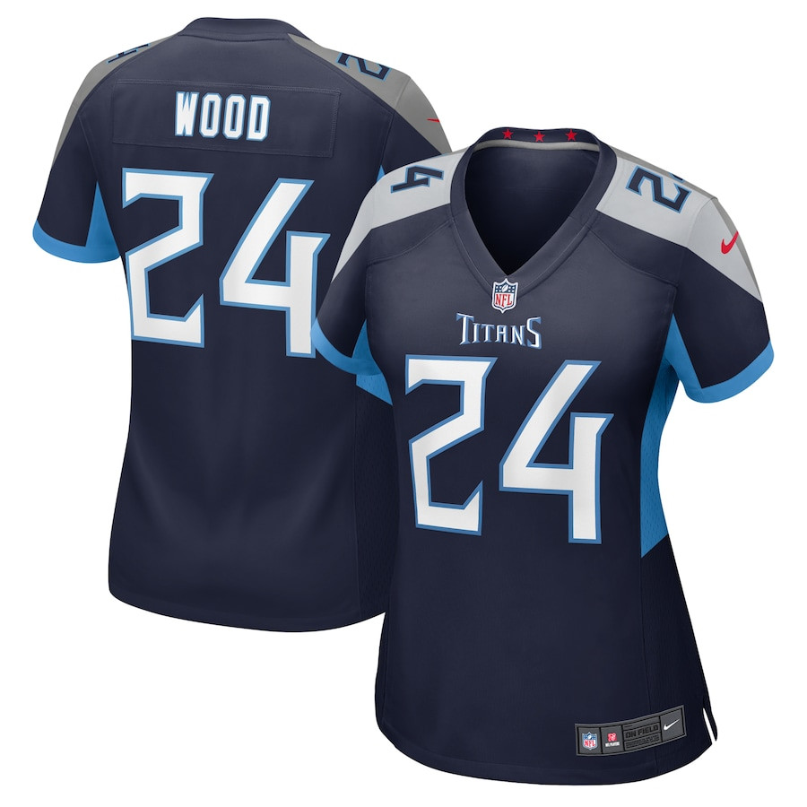 Julius Wood 24 Tennessee Titans Women's Game Jersey - Navy JS2573 Saliibo
