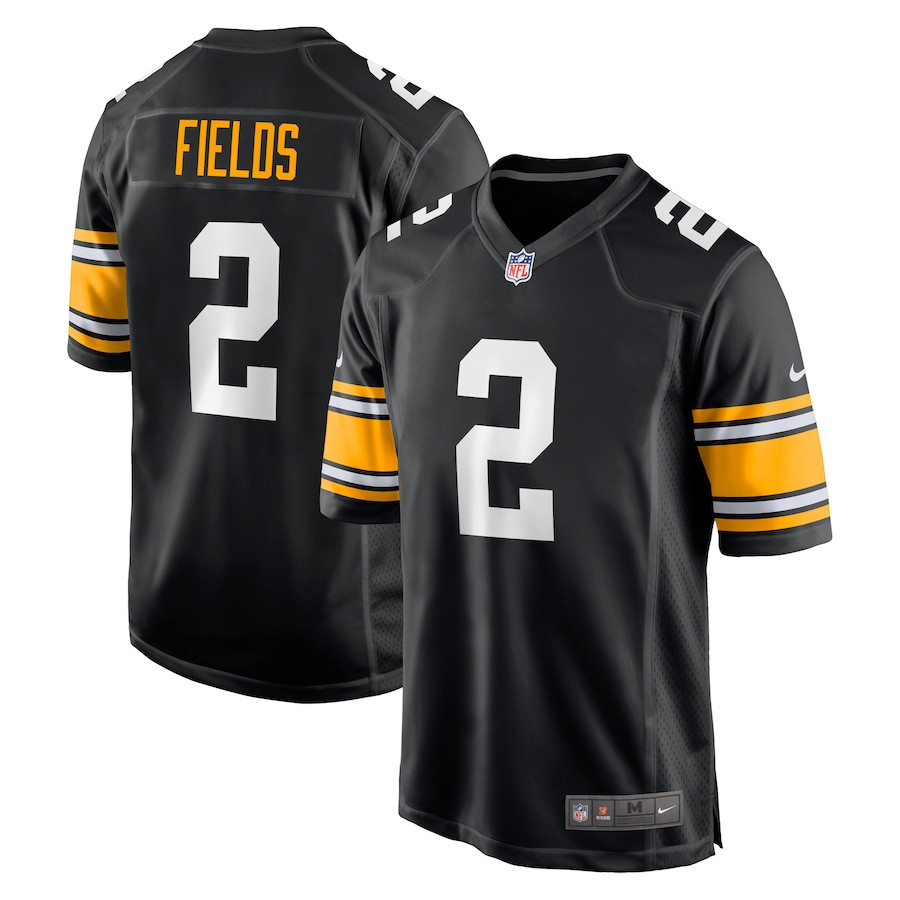 Justin Fields 2 Pittsburgh Steelers Alternate Game Men Jersey - Black JS1804 Saliibo