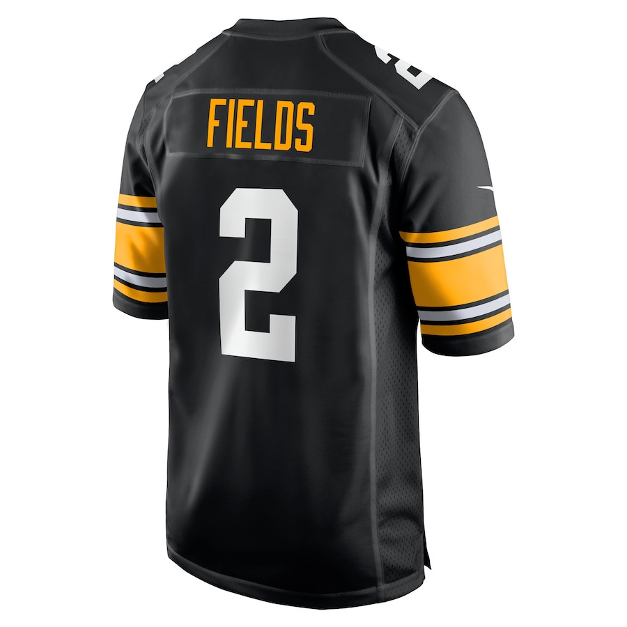 Justin Fields 2 Pittsburgh Steelers Alternate Game Men Jersey - Black JS1804 Saliibo - Image 3