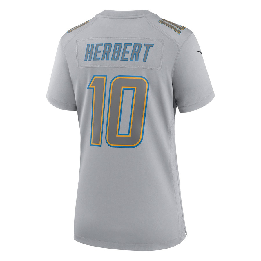 Justin Herbert 10 Los Angeles Chargers Women Atmosphere Fashion Game Jersey - Gray JS4450 Saliibo - Image 3