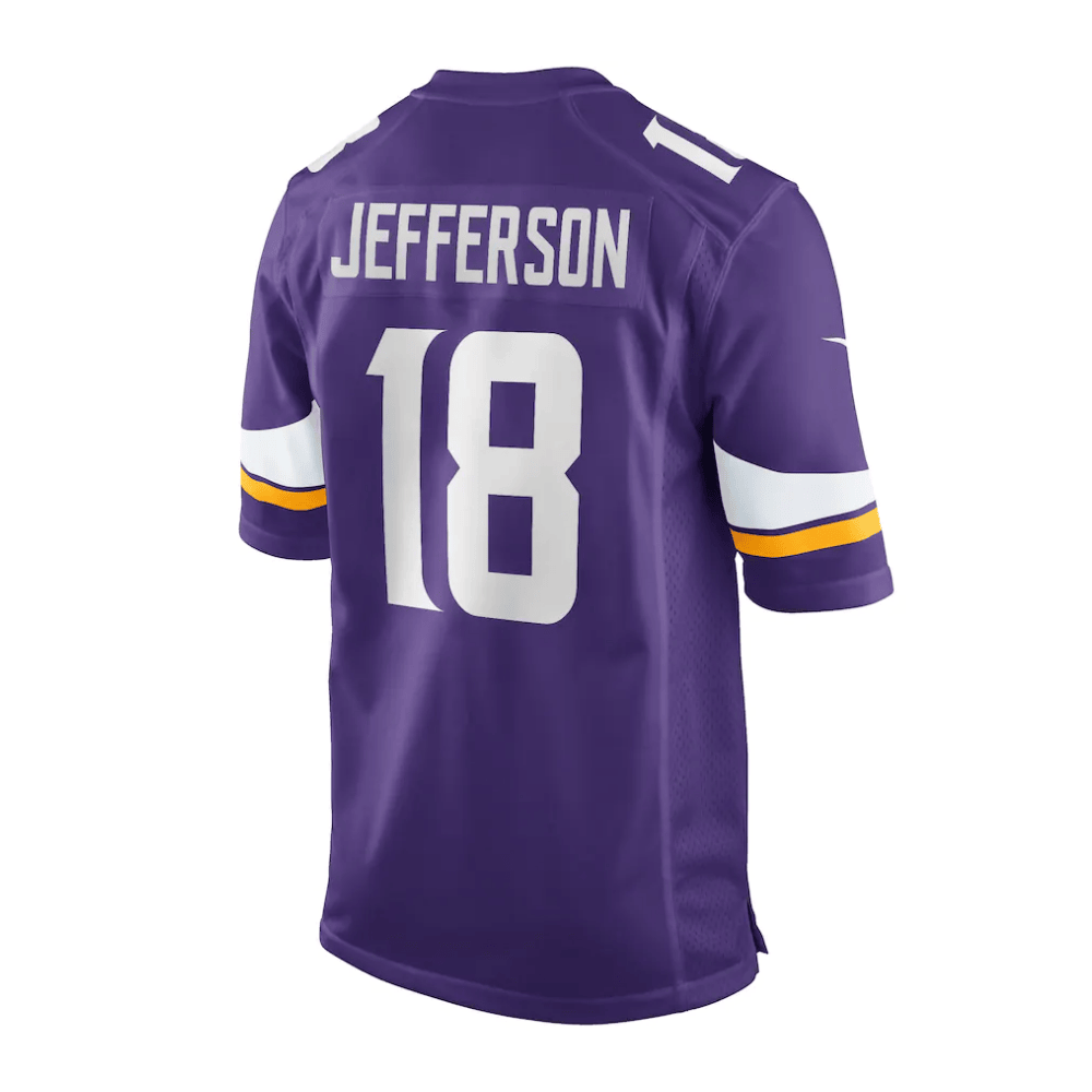 Justin Jefferson 18 Baltimore Ravens 2025 Pro Bowl Patch Game Men Jersey - Purple JS8914 Saliibo - Image 3