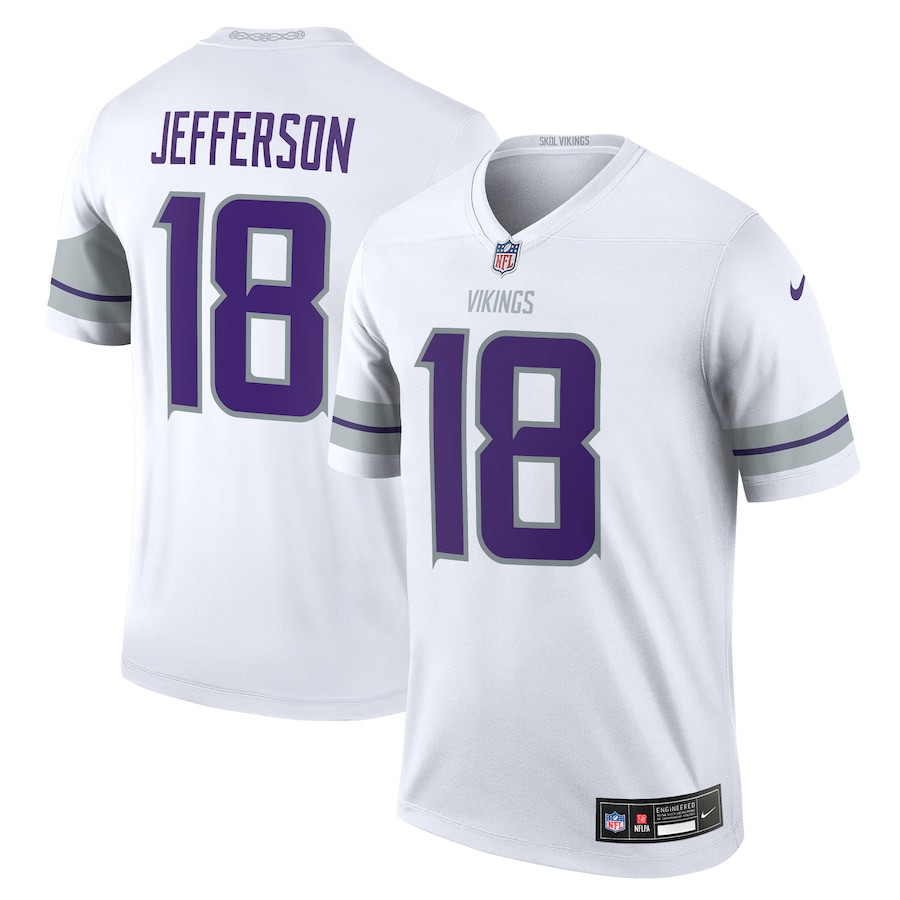 Justin Jefferson 18 Minnesota Vikings Alternate Legend Player Men Jersey - White JS6191 Saliibo