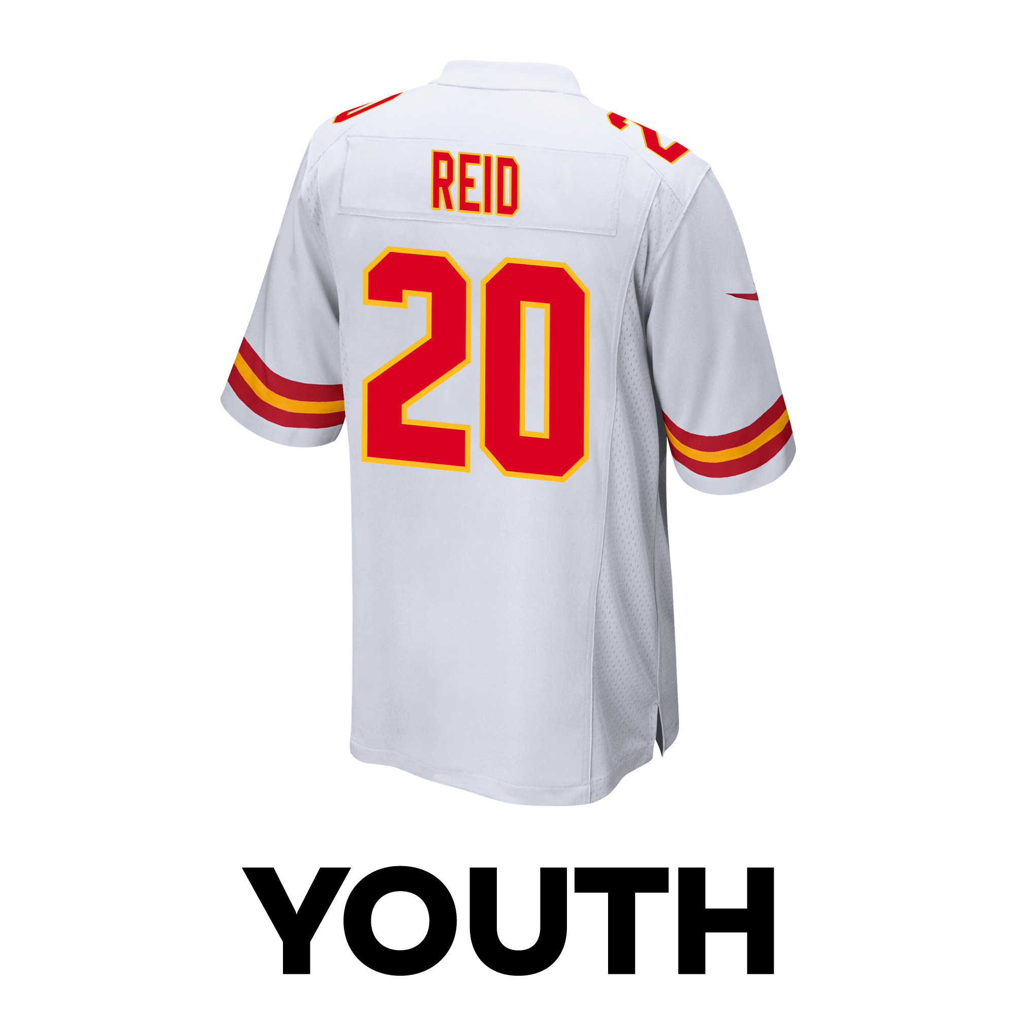 Justin Reid 20 Kansas City Chiefs Super Bowl LVIII Champions 4 Stars Patch Game YOUTH Jersey - White JS3948 Saliibo - Image 3