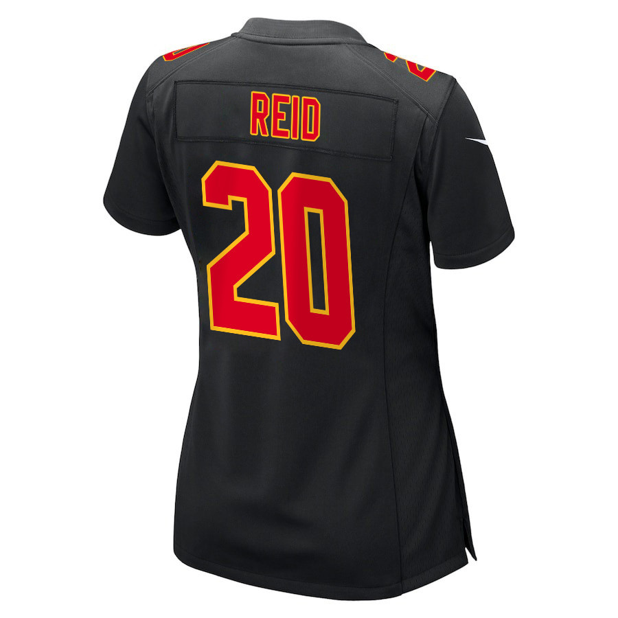 Justin Reid 20 Kansas City Chiefs Super Bowl LVIII Champions 4X Fashion Game Women Jersey - Carbon Black JS1727 Saliibo - Image 3