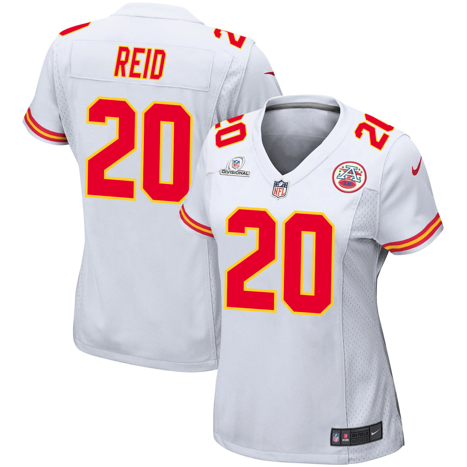 Justin Reid 20 Kansas City Chiefs Super Bowl LVIII Patch Game Women Jersey - White JS4481 Saliibo