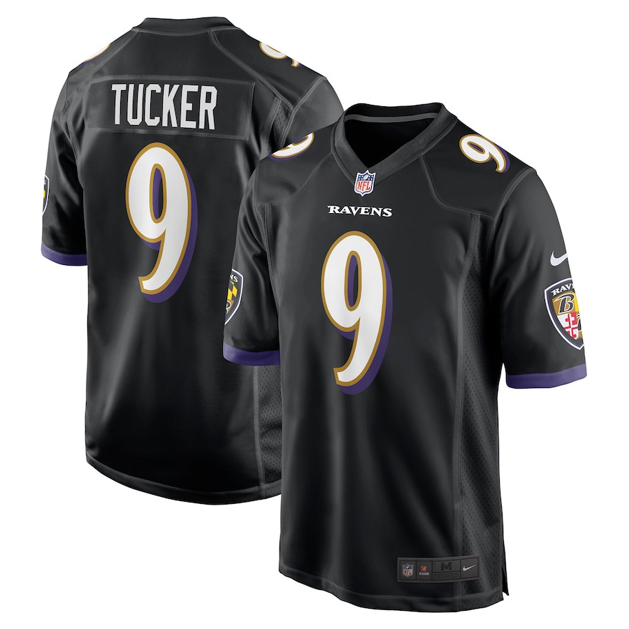 Justin Tucker 9 Baltimore Ravens Men Game Jersey - Black JS2809 Saliibo