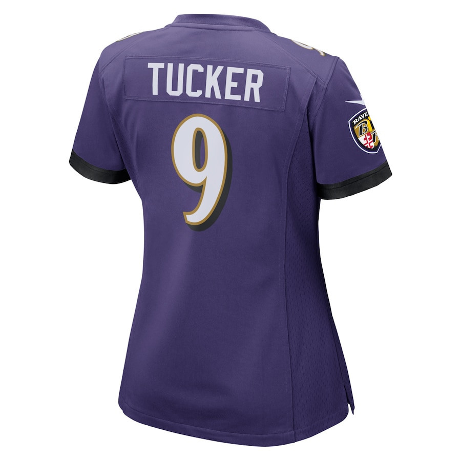 Justin Tucker #9 Baltimore Ravens Super Bowl LIX Women's Jersey - Purple JS1696 Saliibo - Image 3