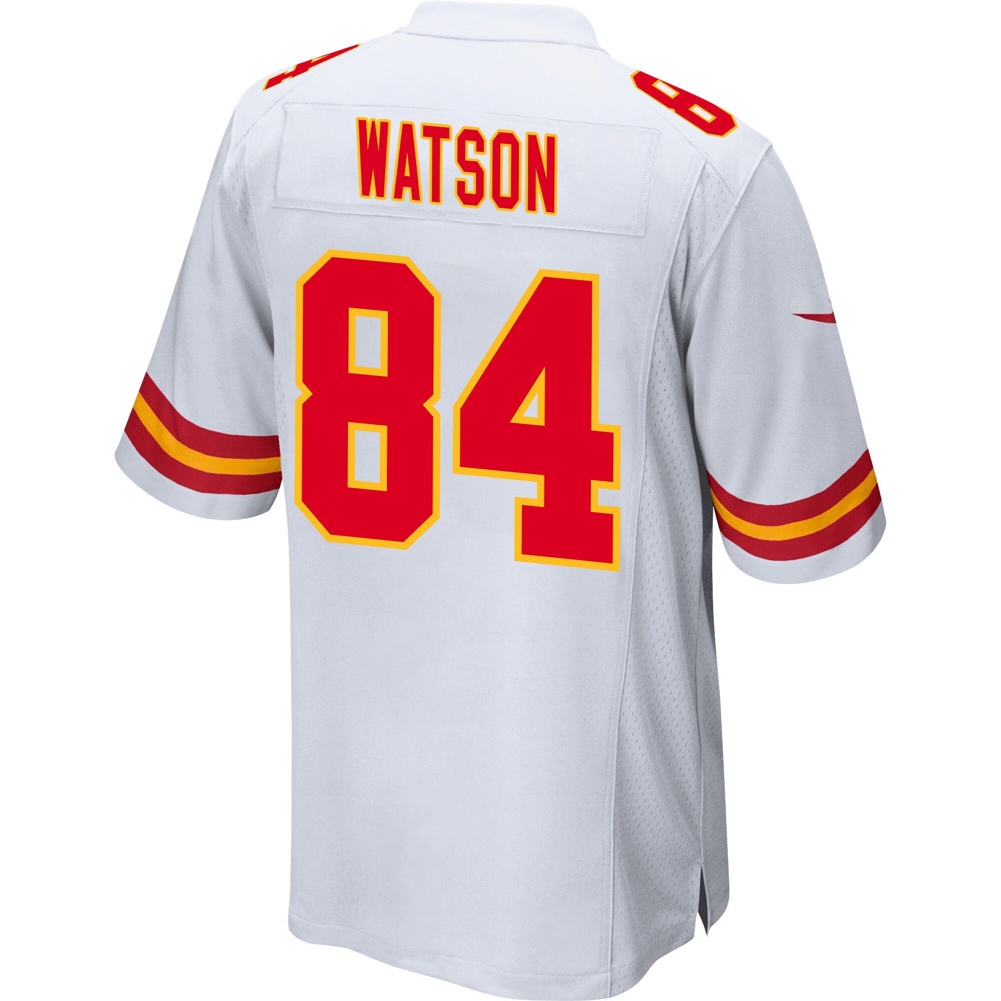 Justin Watson 84 Kansas City Chiefs AFC Champions Patch Game Men Jersey - White JS9605 Saliibo - Image 3