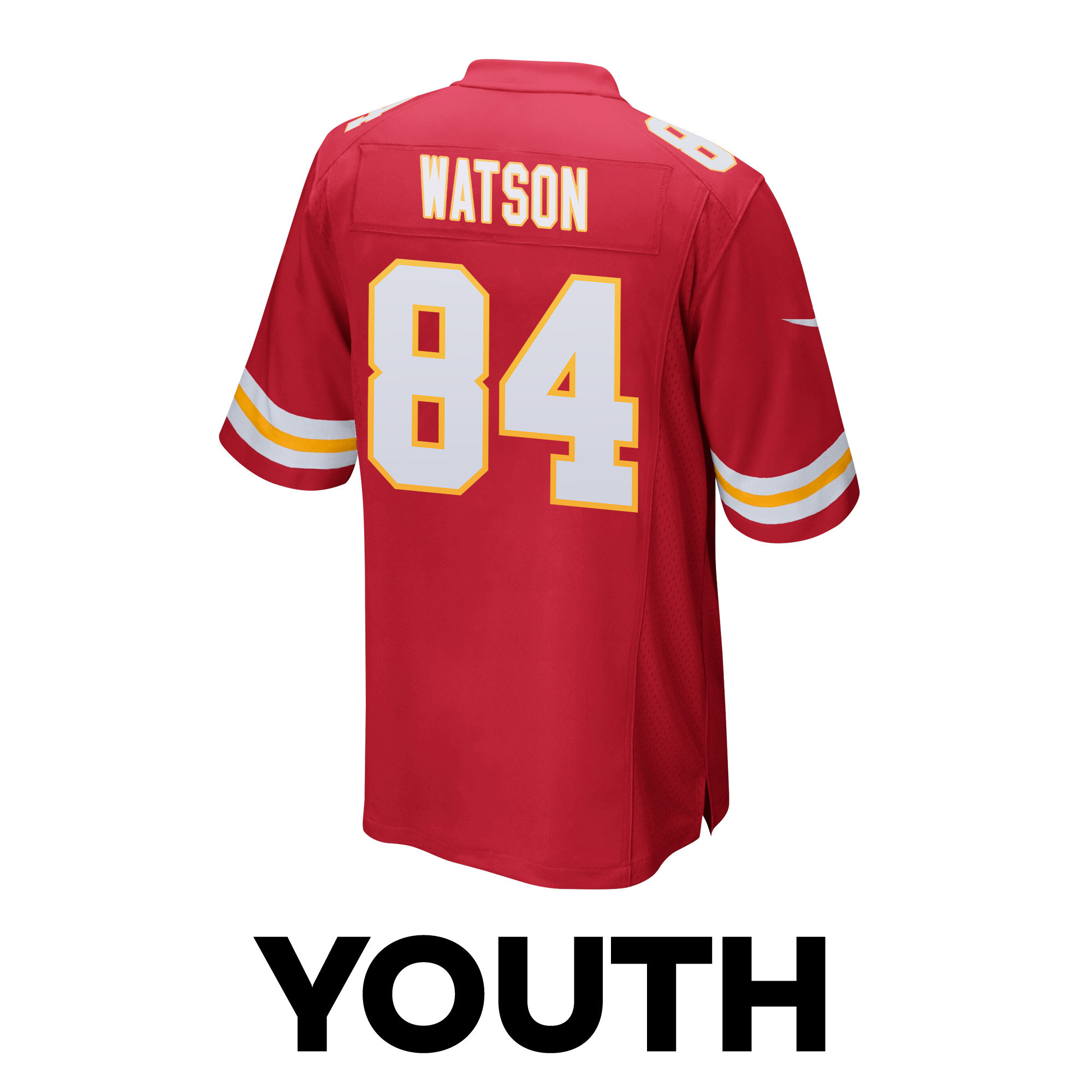 Justin Watson 84 Kansas City Chiefs Super Bowl LVIII Champions 4 Stars Patch Game YOUTH Jersey - Red JS2446 Saliibo - Image 3