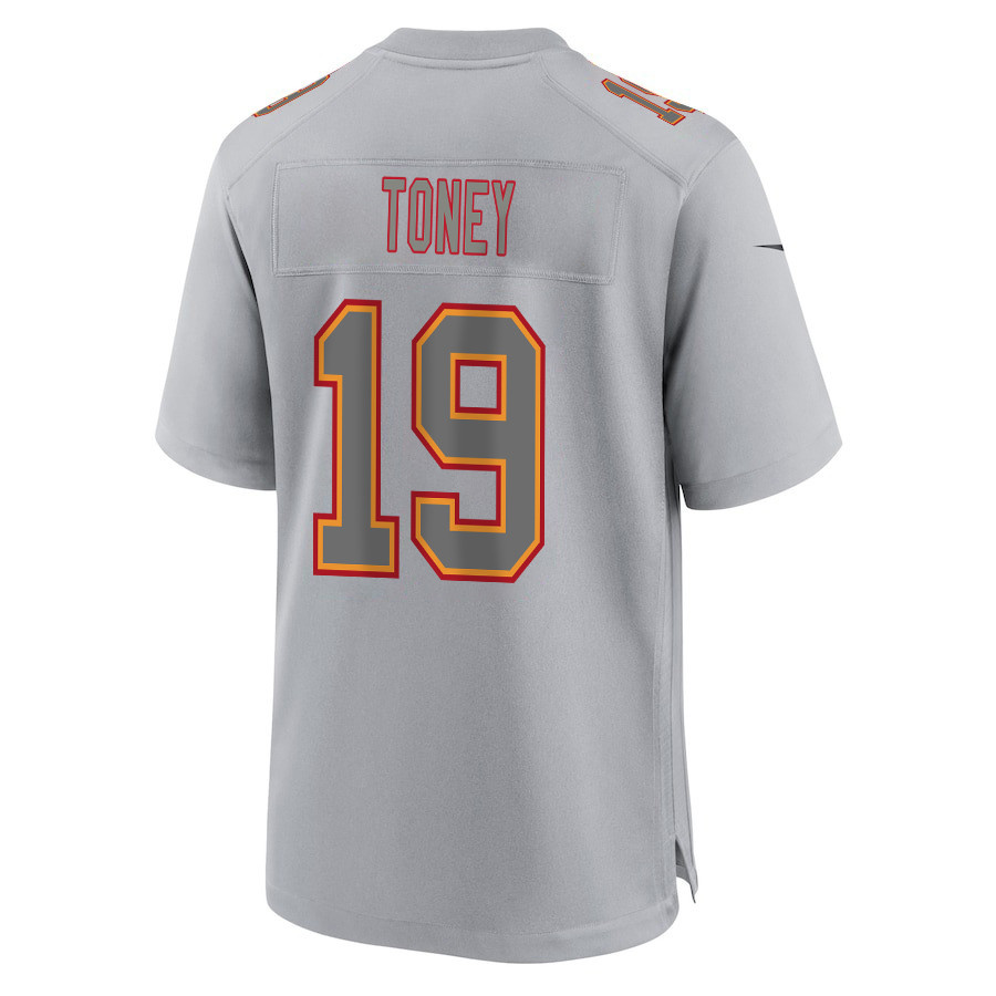 Kadarius Toney 19 Kansas City Chiefs Super Bowl LVIII Champions 4 Stars Patch Atmosphere Fashion Game Men Jersey - Gray JS4656 Saliibo - Image 3