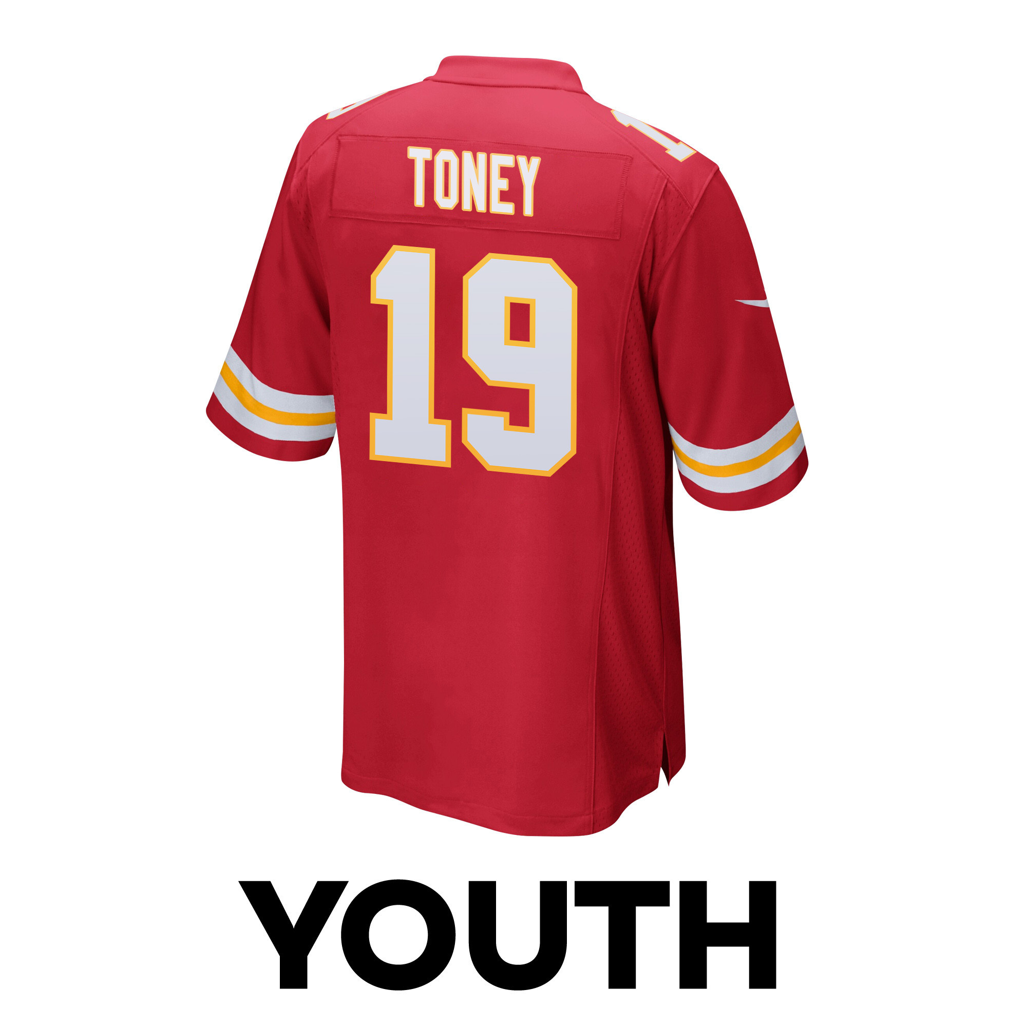 Kadarius Toney 19 Kansas City Chiefs Super Bowl LVIII Champions 4 Stars Patch Game YOUTH Jersey - Red JS4837 Saliibo - Image 3