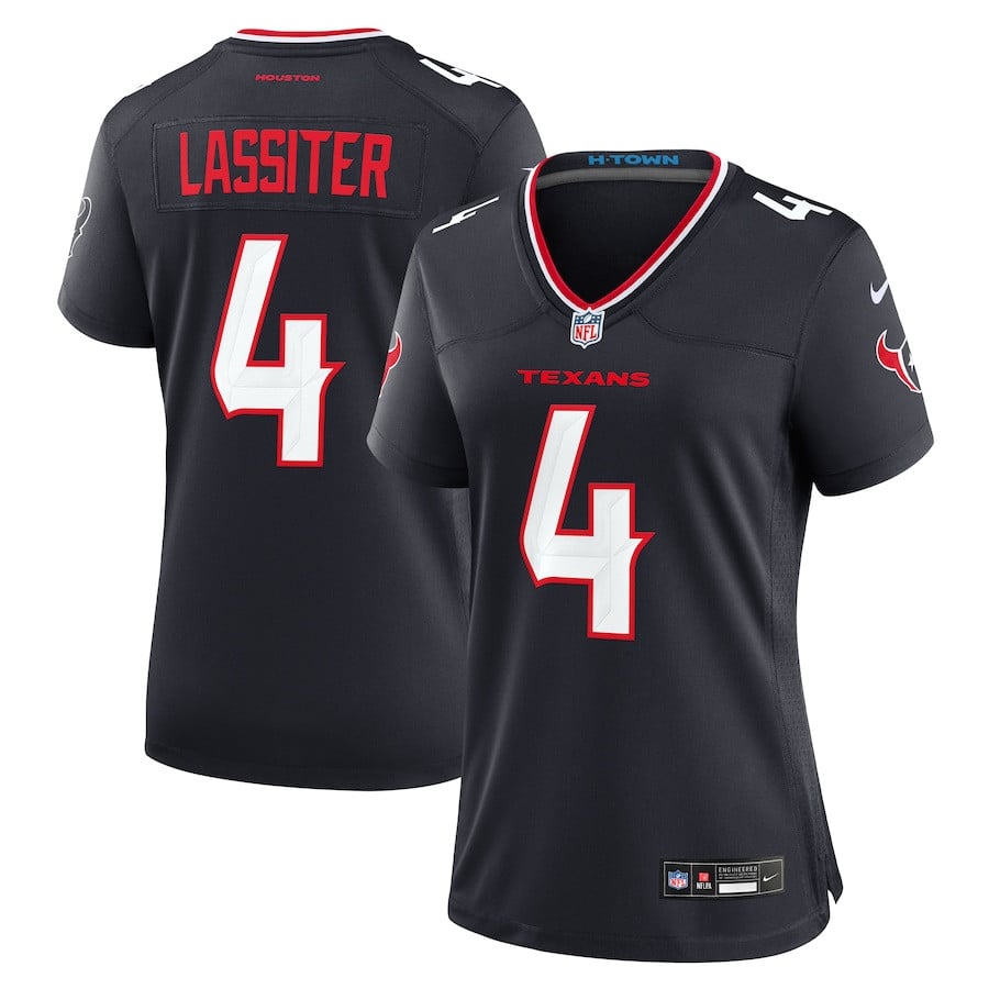 Kamari Lassiter 4 Houston Texans Women's Team Game Jersey - Navy JS2783 Saliibo