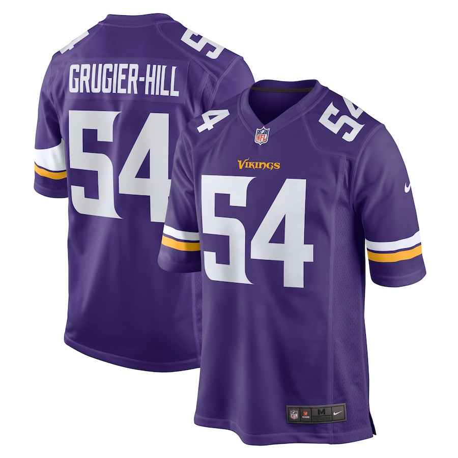 Kamu Grugier-Hill 54 Minnesota Vikings Game Men Jersey - Purple JS9409 Saliibo