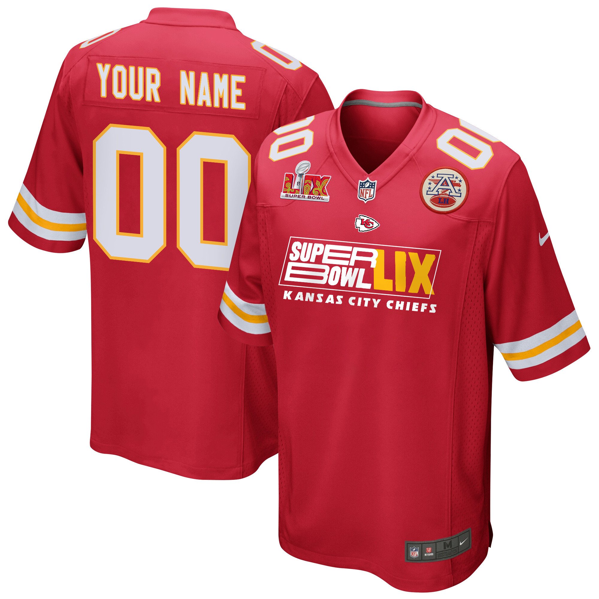 Kansas City Chiefs Super Bowl LIX Game Men Jersey - Red JS9522 Saliibo