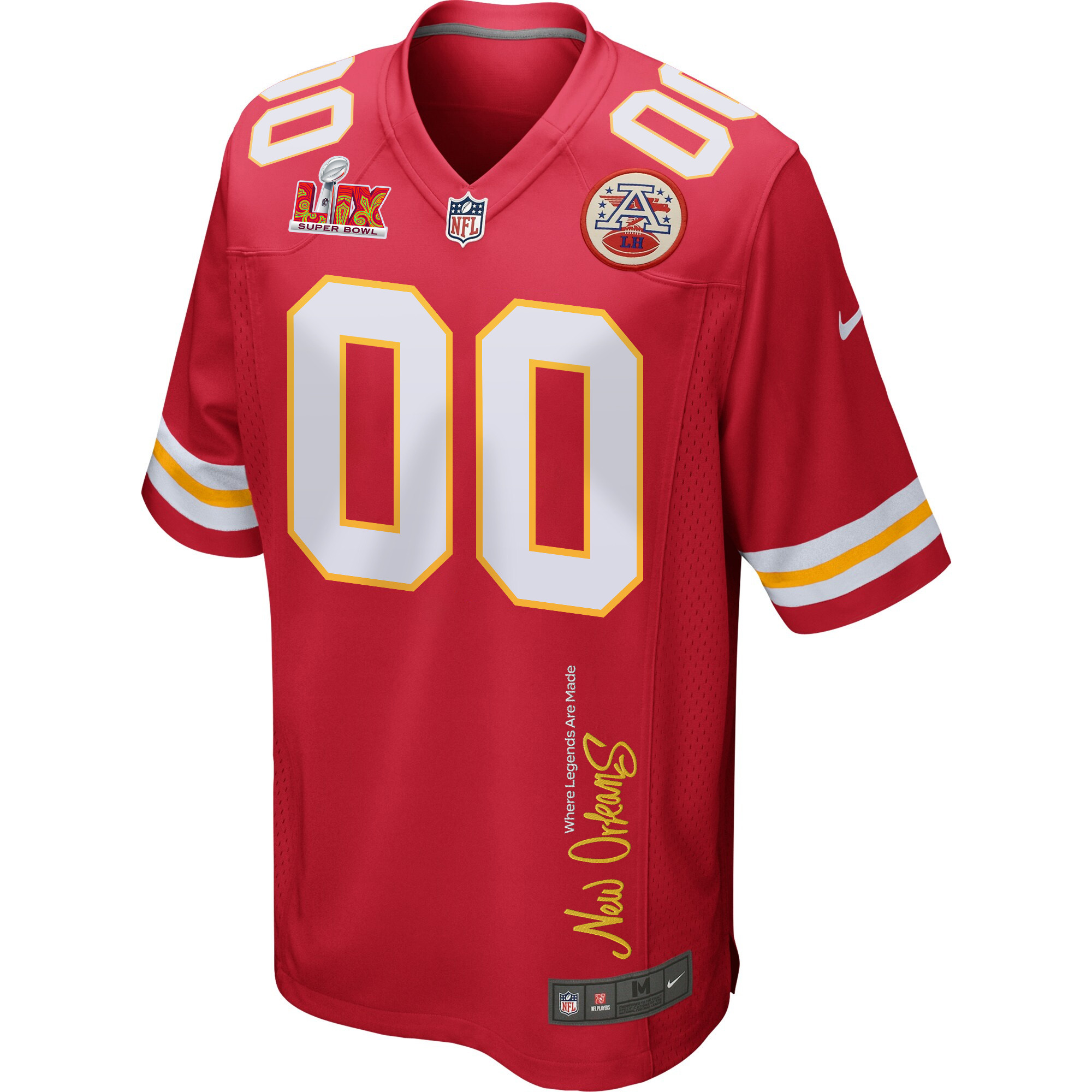 Kansas City Chiefs Super Bowl LIX 'New Orleans - Where Legends Are Made' EMBROIDERED Game Men Custom Jersey - Red JS7443 Saliibo - Image 3