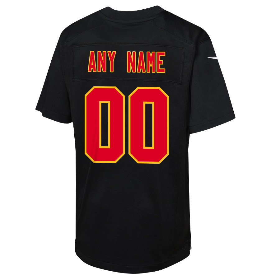 Kansas City Chiefs Super Bowl LVIII Champions 4X Fashion Game Custom YOUTH Jersey - Carbon Black JS2853 Saliibo - Image 3