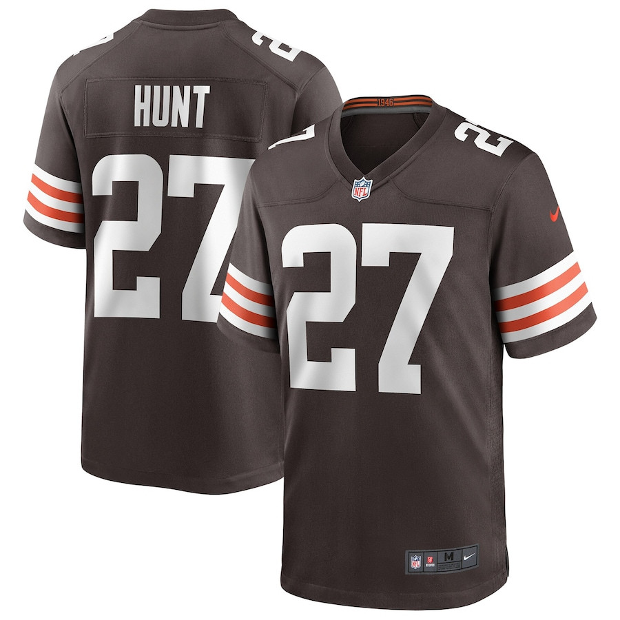 Kareem Hunt 27 Cleveland Browns Game Men Jersey - Brown JS6758 Saliibo