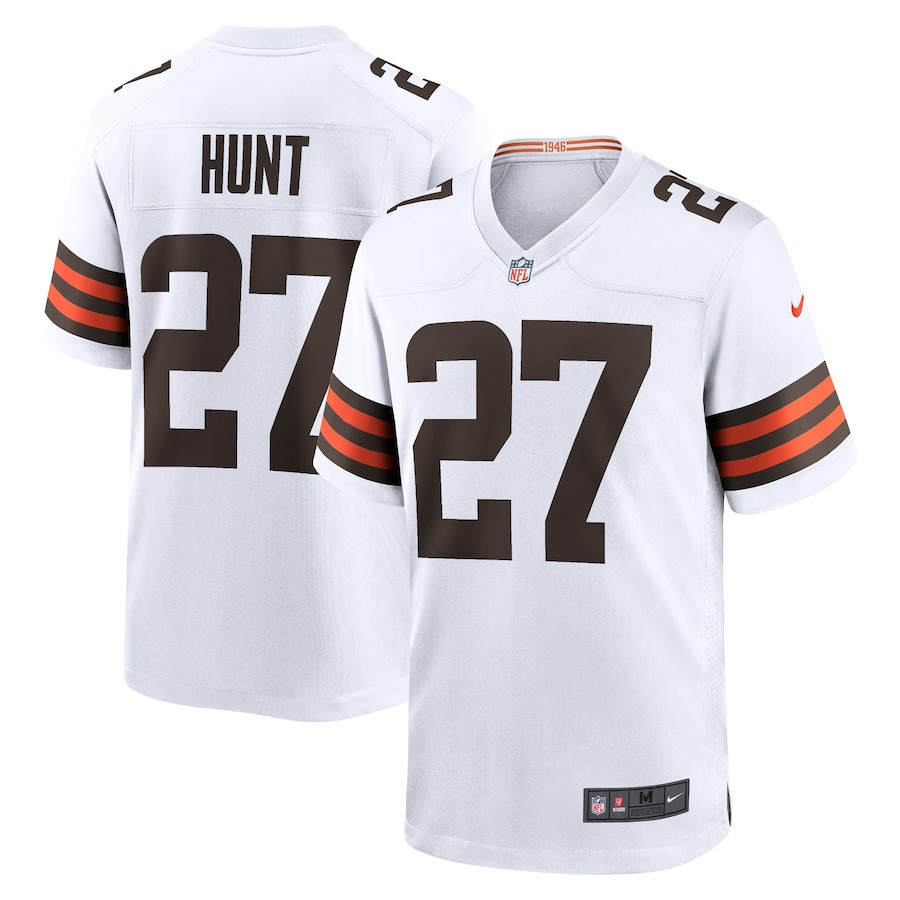 Kareem Hunt 27 Cleveland Browns Game Men Jersey - White JS4962 Saliibo