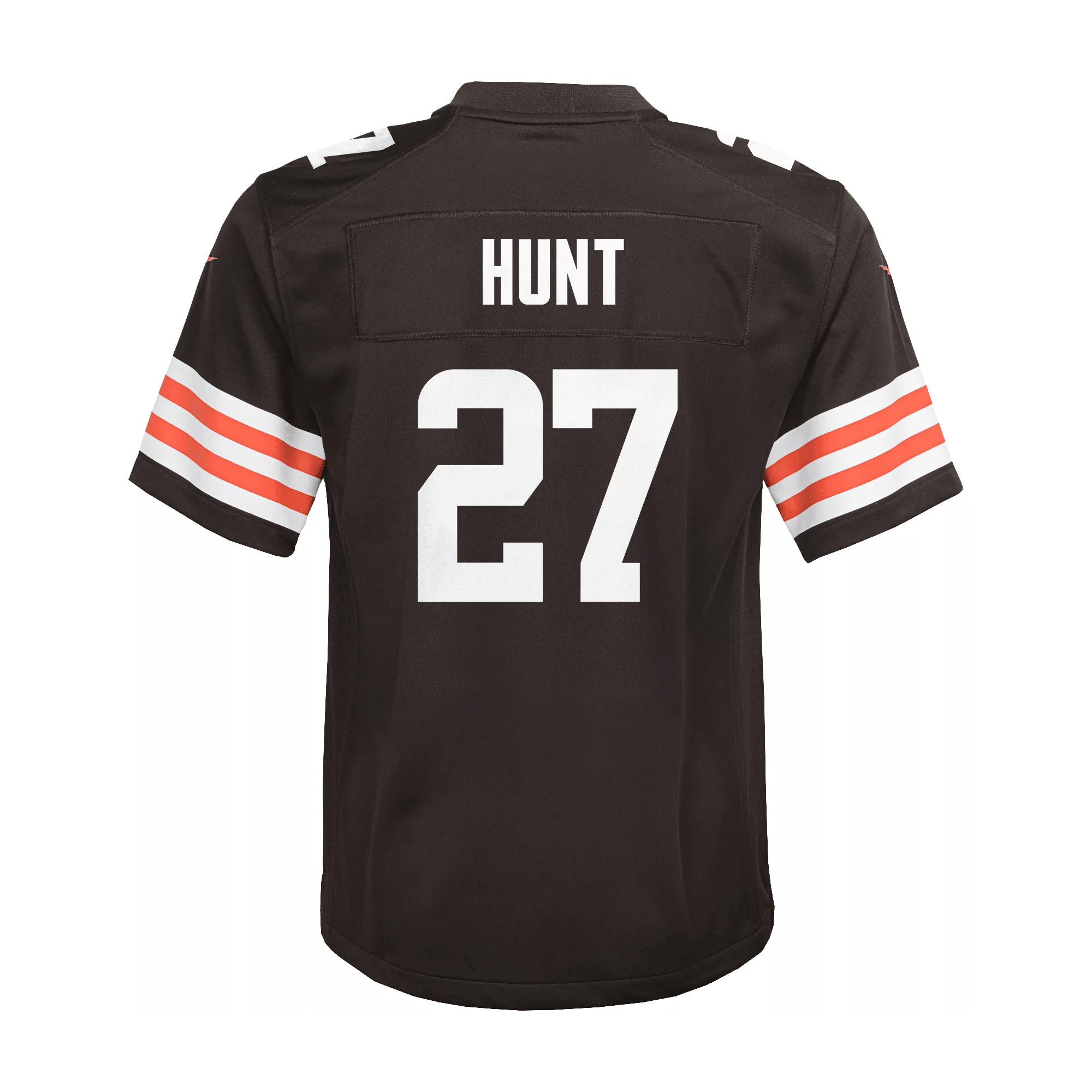Kareem Hunt 27 Cleveland Browns Game YOUTH Jersey - Brown JS8849 Saliibo - Image 3