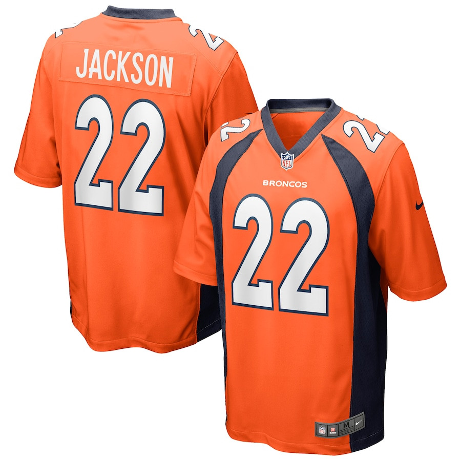 Kareem Jackson 22 Denver Broncos Men Game Jersey - Orange JS7745 Saliibo