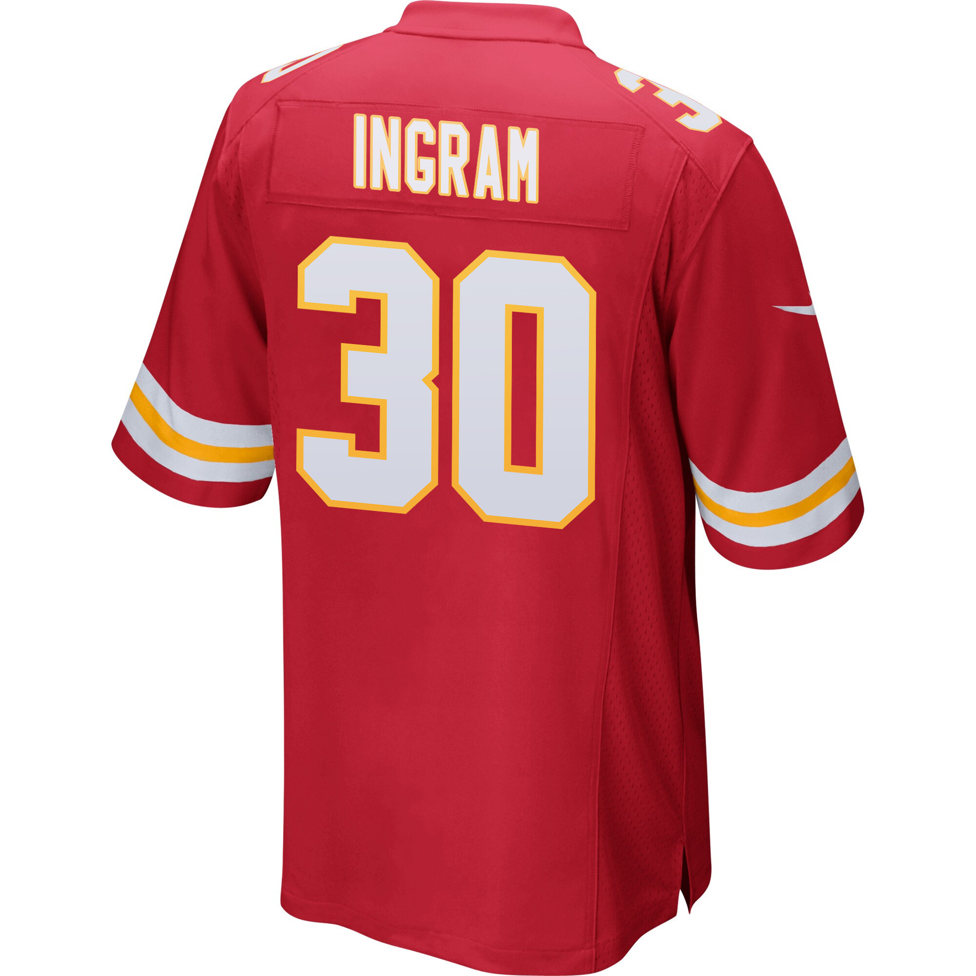 Keaontay Ingram 30 Kansas City Chiefs Super Bowl LVIII Patch Game Men Jersey - Red JS2363 Saliibo - Image 3