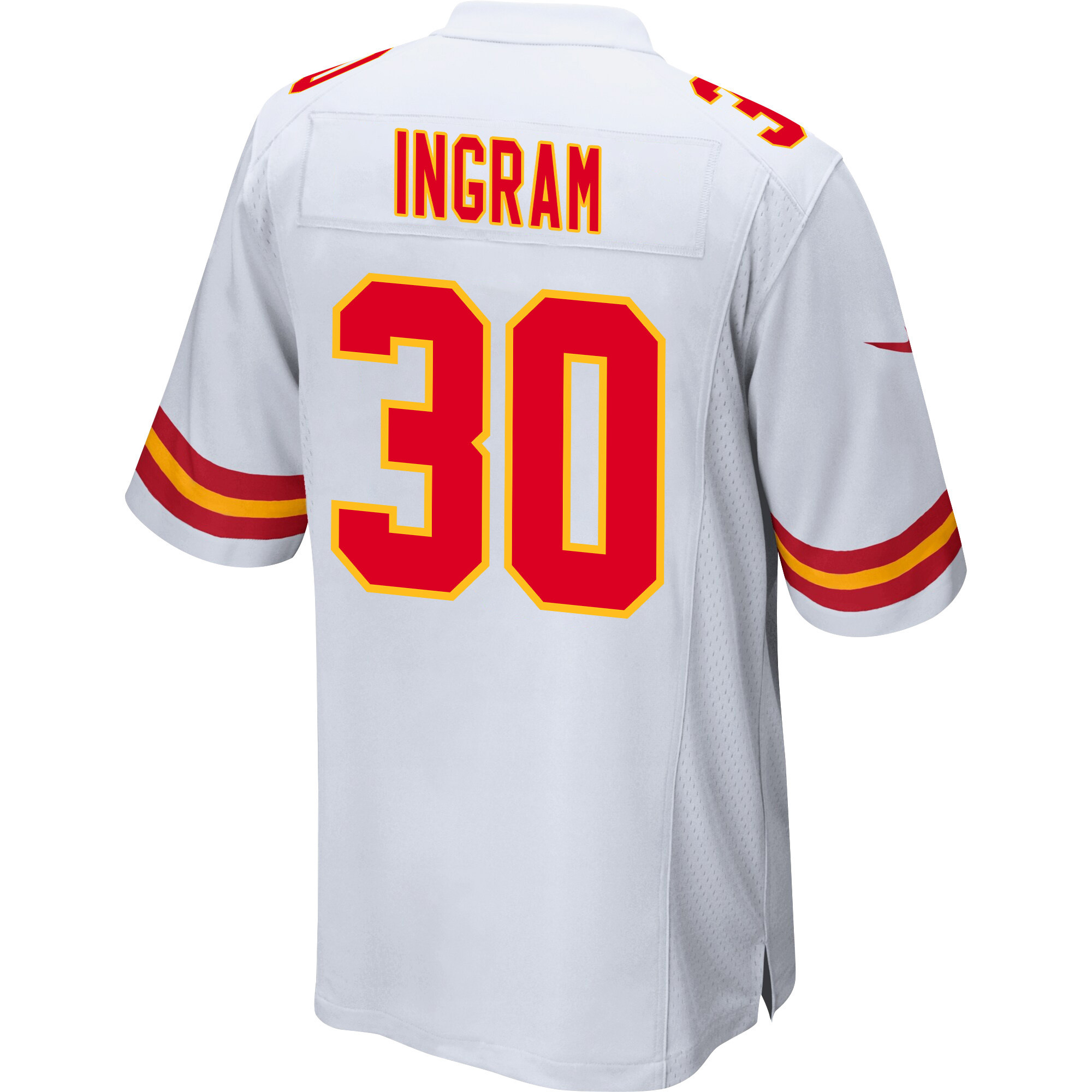 Keaontay Ingram 30 Kansas City Chiefs Super Bowl LVIII Patch Game Men Jersey - White JS9958 Saliibo - Image 3
