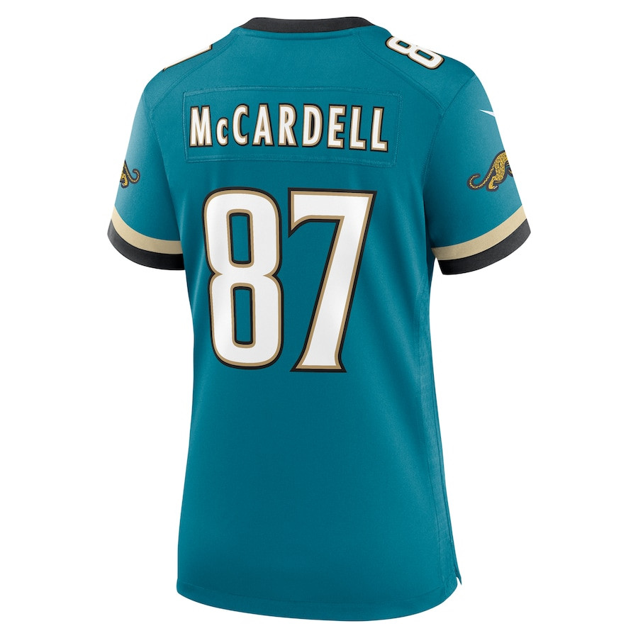 Keenan McCardell 87 Jacksonville Jaguars Women's Prowler Throwback Game Jersey - Teal JS8340 Saliibo - Image 3
